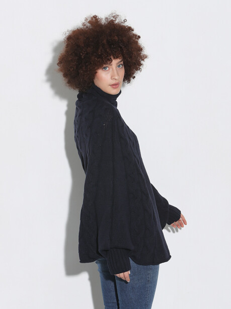 Wool and cashmere blend knitted cape - 6