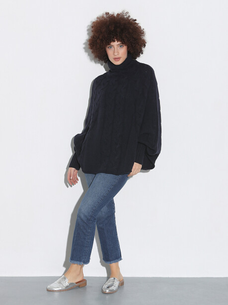 Wool and cashmere blend knitted cape - 4