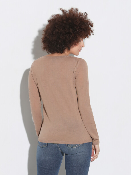 V-neck sweater in pure merino wool - 5