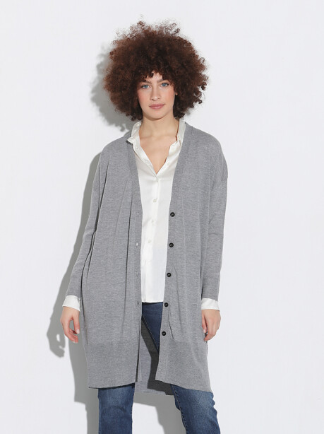 Oversized cardigan in pure virgin wool - 6