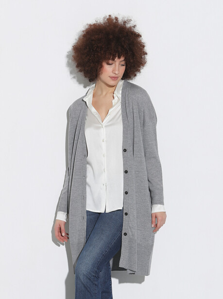 Oversized cardigan in pure virgin wool - 4