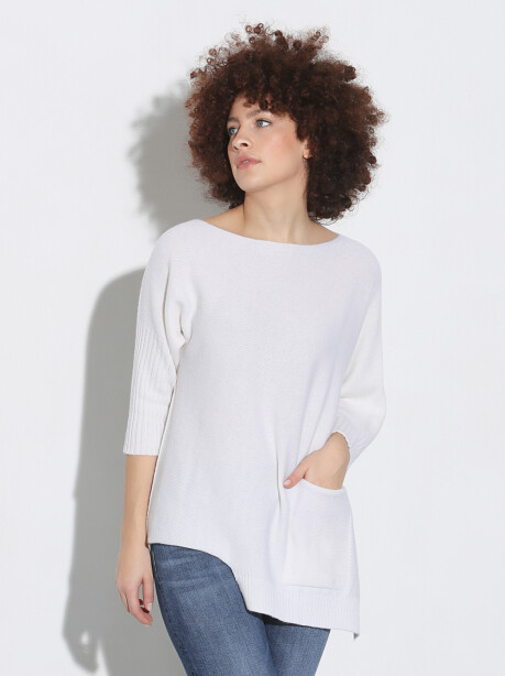 Asymmetrical maxipull in wool and cashmere - 6