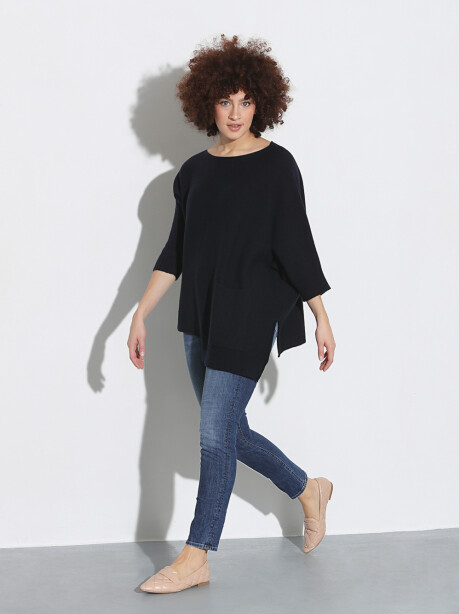 Asymmetrical maxipull in wool and cashmere - 3