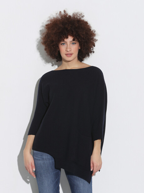 Asymmetrical maxipull in wool and cashmere - 5