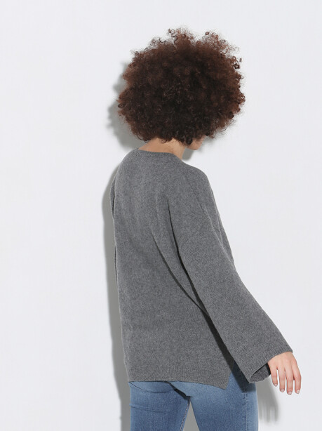 V-neck sweater in extrafine merino wool - 5