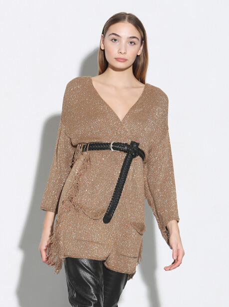 Cardigan in lurex con frange - 5