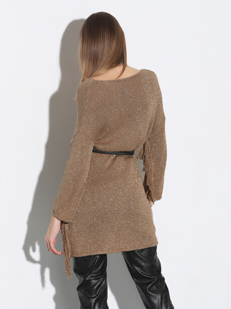 Cardigan in lurex con frange - 6