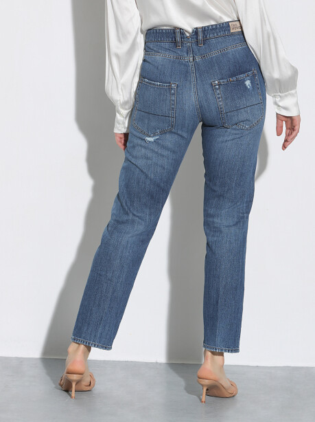 Jeans Manu modello straight con rotture - 6