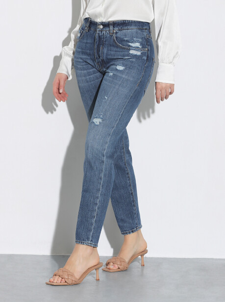 Jeans Manu modello straight con rotture - 4