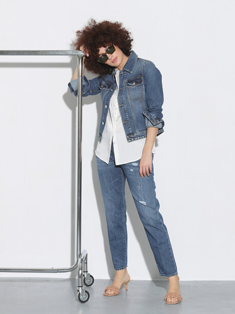 Jeans Manu modello straight con rotture - 3
