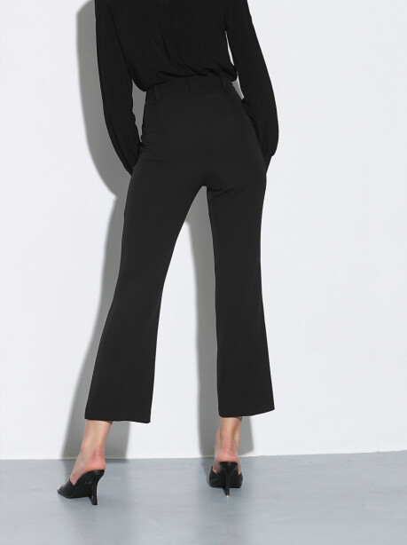 Pantaloni taglio crop flare - 5