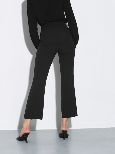 Flare cropped trousers - 5