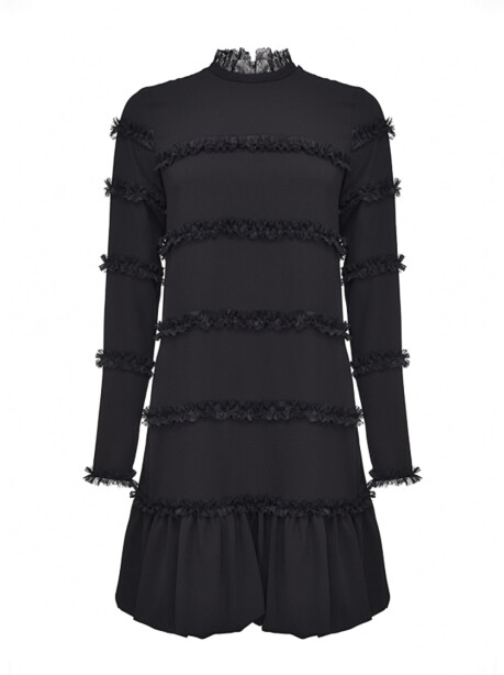 Short dress with fringes - 1