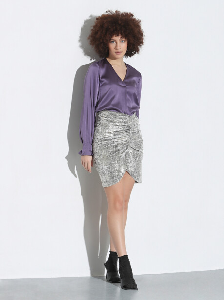 Blusa in raso di seta - 3