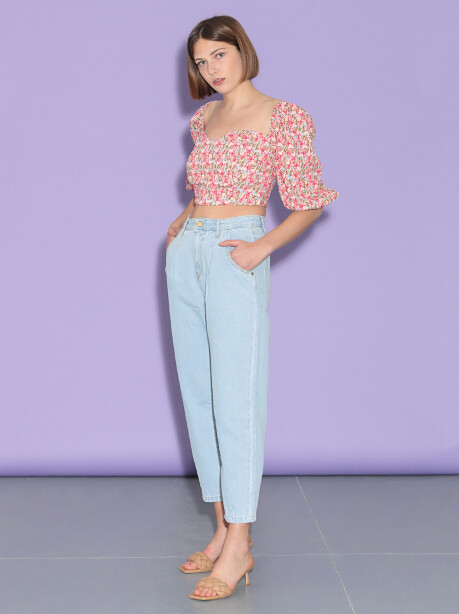 Crop-top fantasia floreale - 3