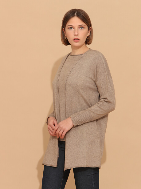 Open cardigan in cotton and cashmere blend - 5