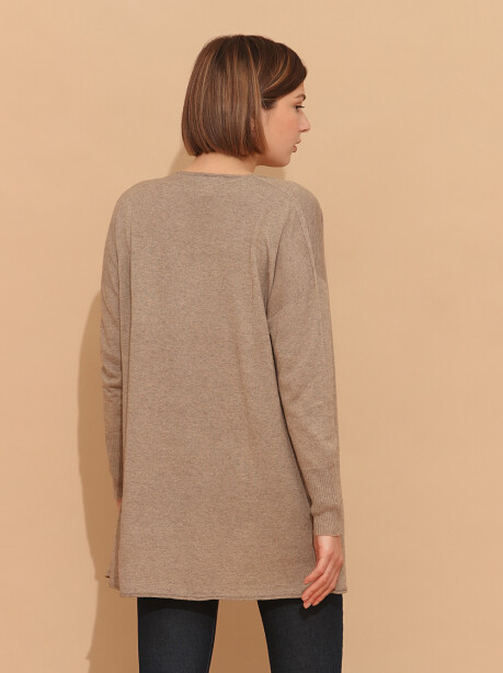 Open cardigan in cotton and cashmere blend - 6