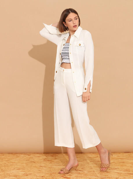 Giacca camicia in sable fluido - 3