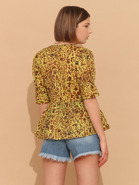 Macula print ramie blouse - 2
