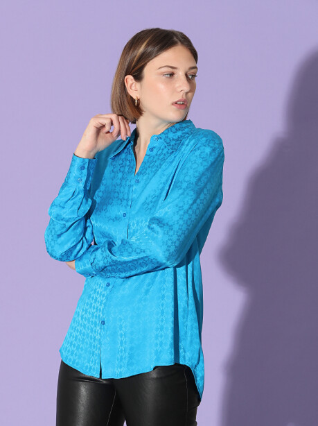 Camicia in jacquard geometrico - 4