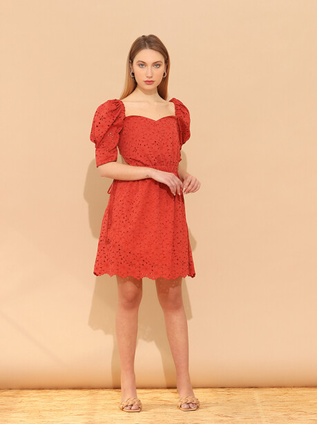 Dress in openwork macramé lace - 5