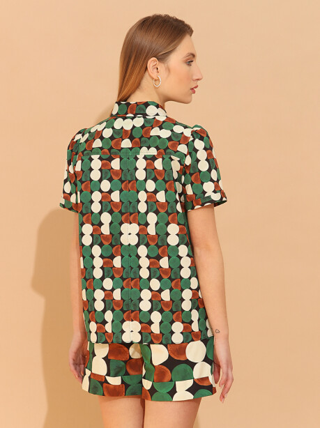 Micro polka dot patterned cotton shirt - 6