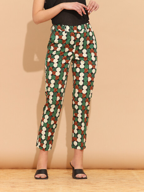 Micro polka dot patterned cotton trousers - 3