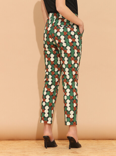Micro polka dot patterned cotton trousers - 5