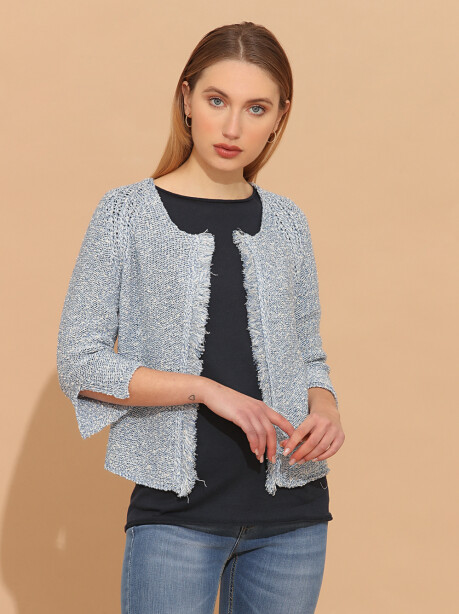 Chanel-model cardigan with patterned thread - 3