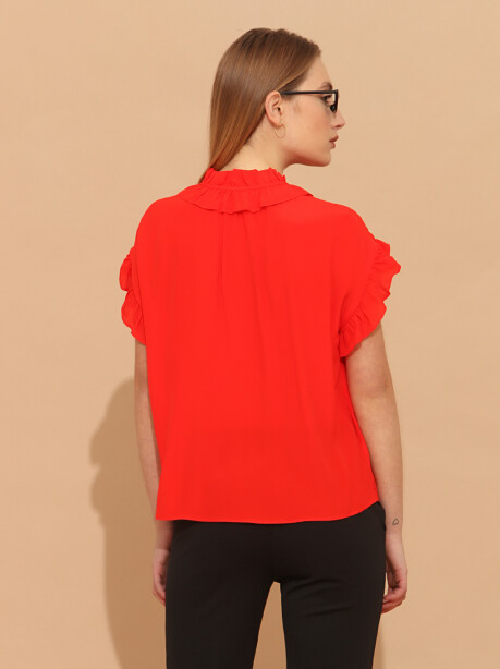 Blusa senza maniche con rouches - 2