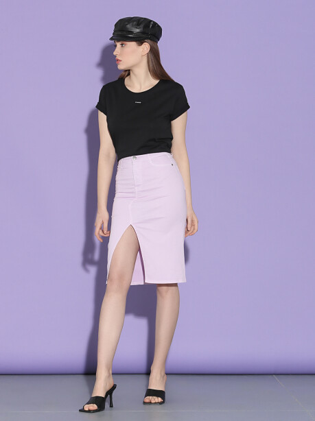 Denim model longuette skirt - 5