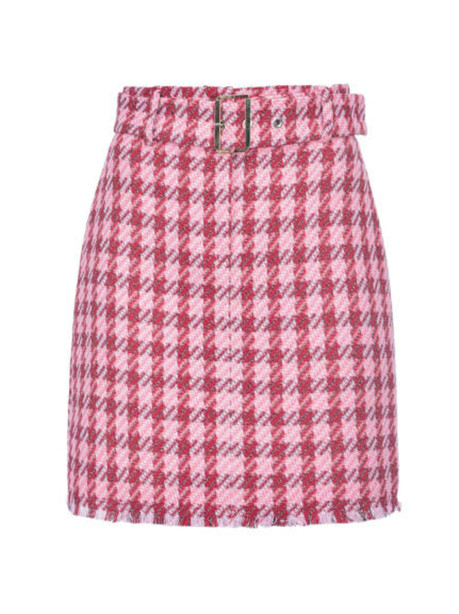 Mini skirt in macrocheck mat - 1