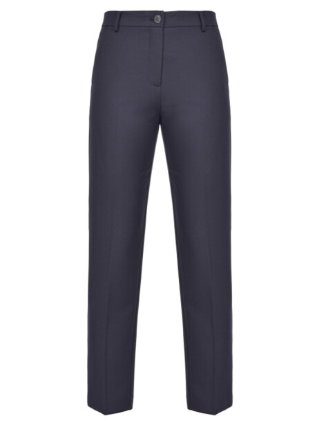 Cigarette-fit trousers with scuba effect - 4