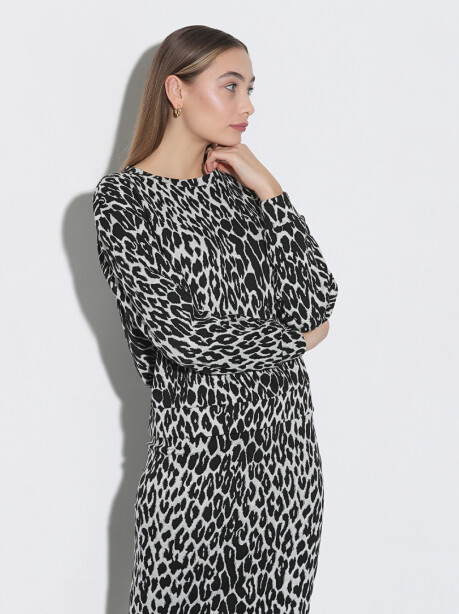 Maglia a trama animalier - 4