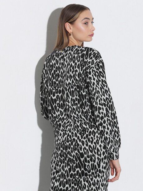 Maglia a trama animalier - 2