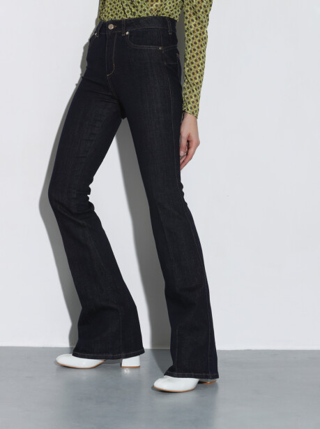 Flared jeans with fitted leg - 2