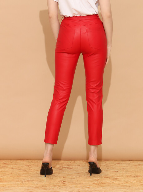 Skinny leather effect trousers - 2