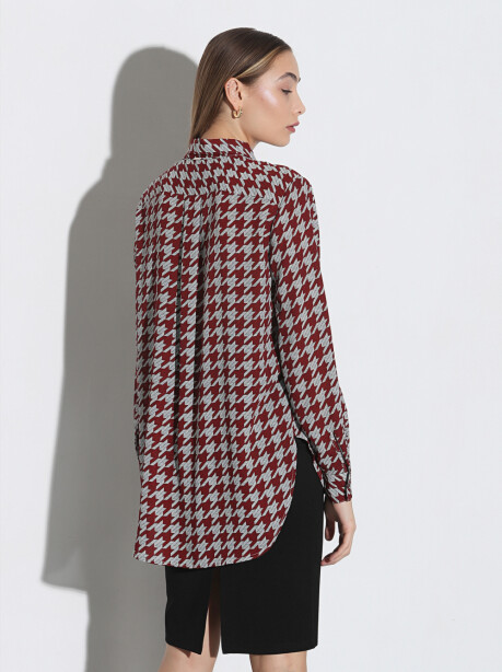 Soft shirt with houndstooth pattern - 2