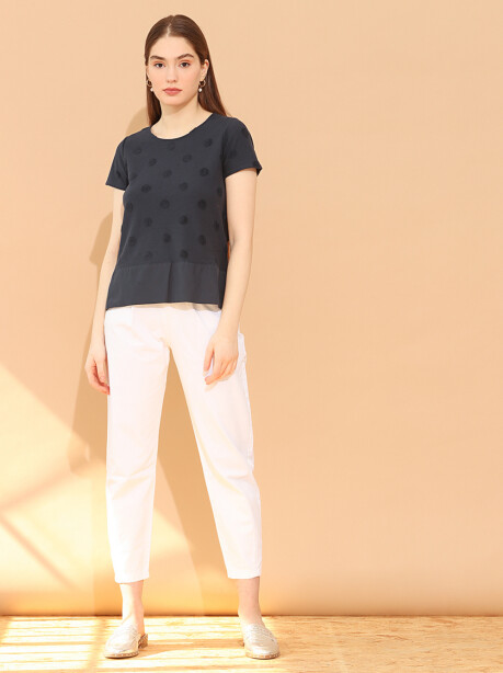 Short sleeve t-shirt with polka dots - 3