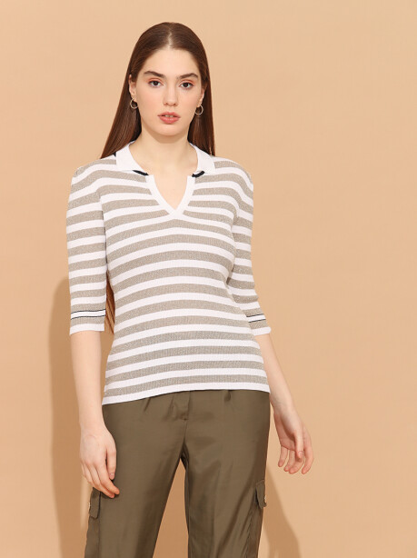 Striped polo shirt - 3