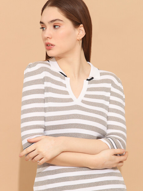 Striped polo shirt - 4