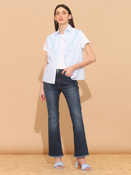 Galia Long five-pocket flare jeans - 6