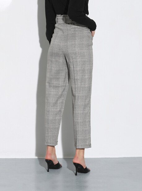 Check trousers with pouch waist - 2