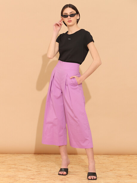 Pantalon culotte in popeline - 4