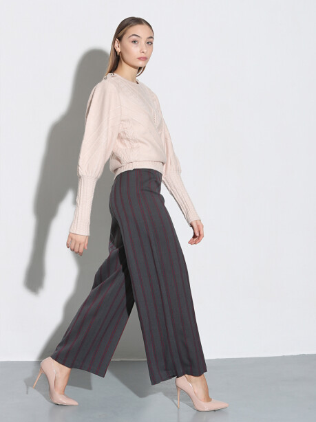 Wide striped trousers - 4