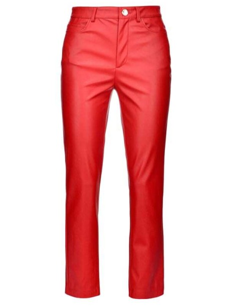 Skinny leather effect trousers - 1