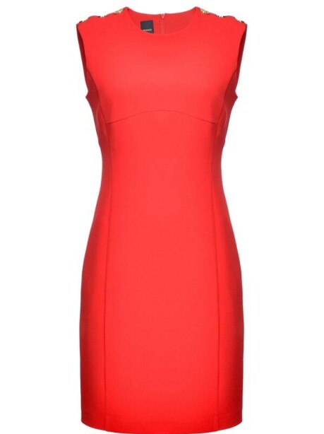 Sheath dress with golden buttons - 1