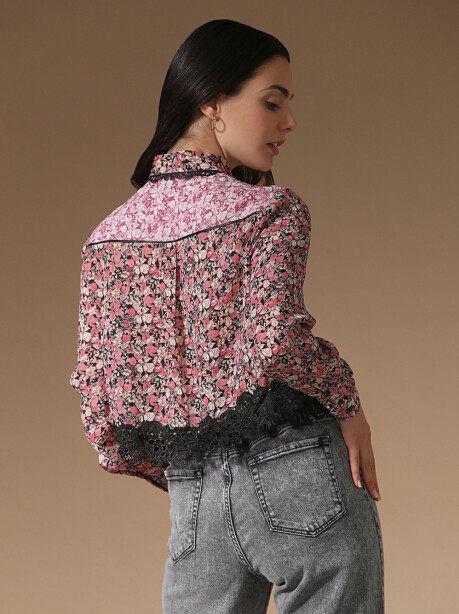 Camicia corta stampa floreale - 2