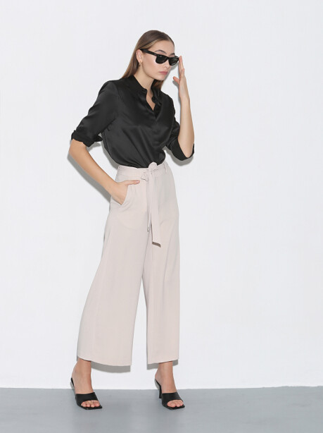 Flowy trousers with sash - 3