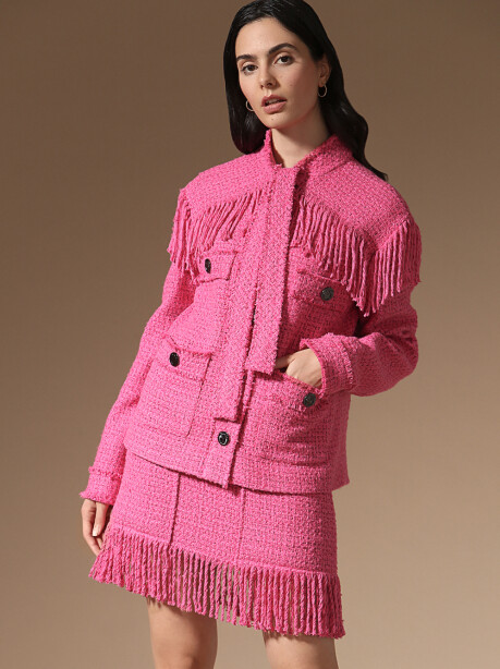 Tweed jacket with fringes - 3